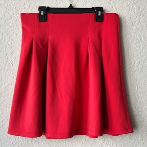 INC International Concepts Vibrant Red A-Line Skirt
